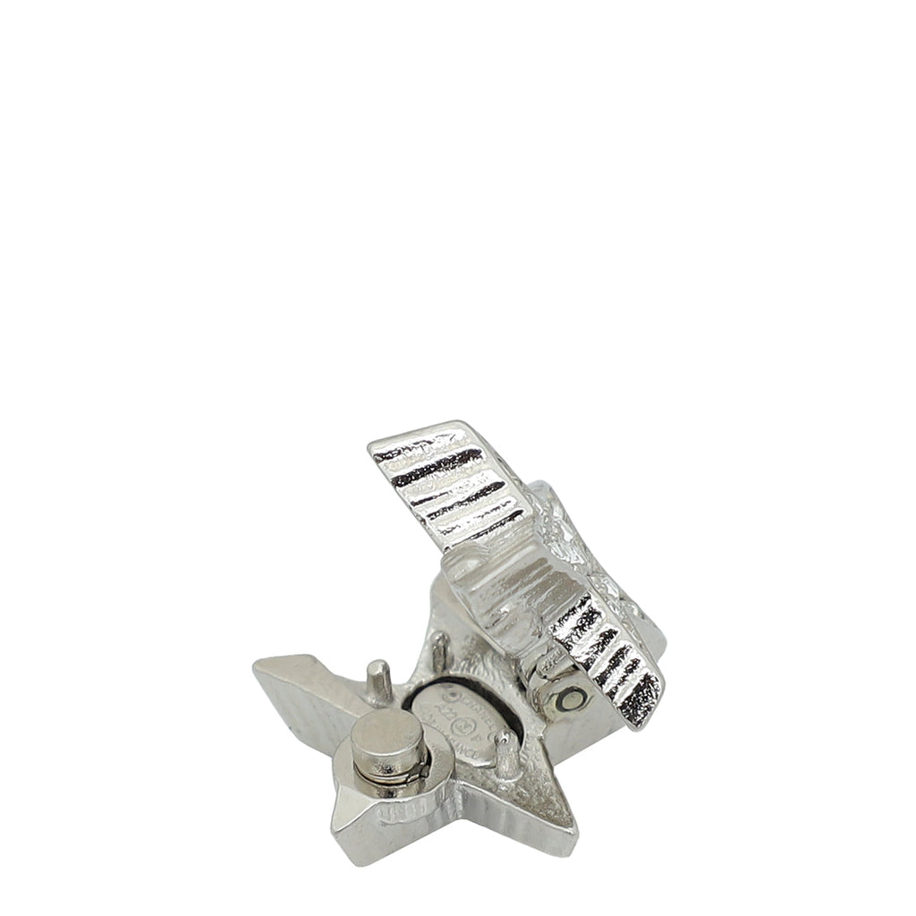 Chanel Silver CC-Bow-Star Hair Charms