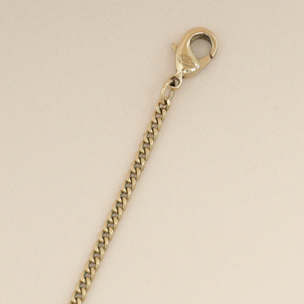 Chanel Gold CC Crystal Pendant Necklace