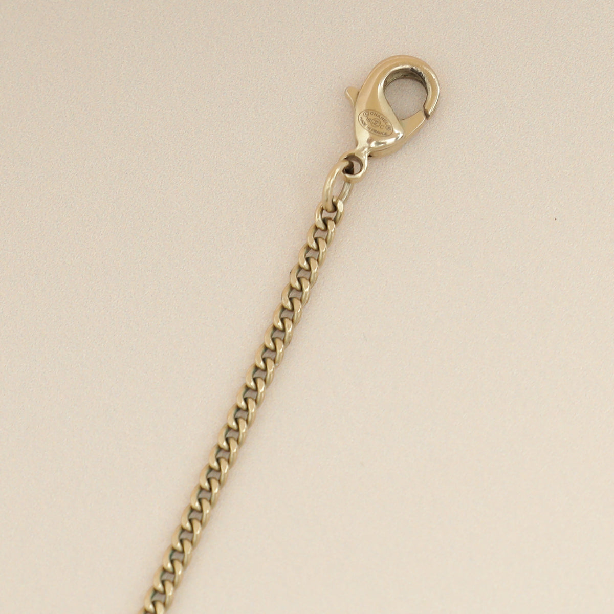 Chanel Gold CC Crystal Pendant Necklace