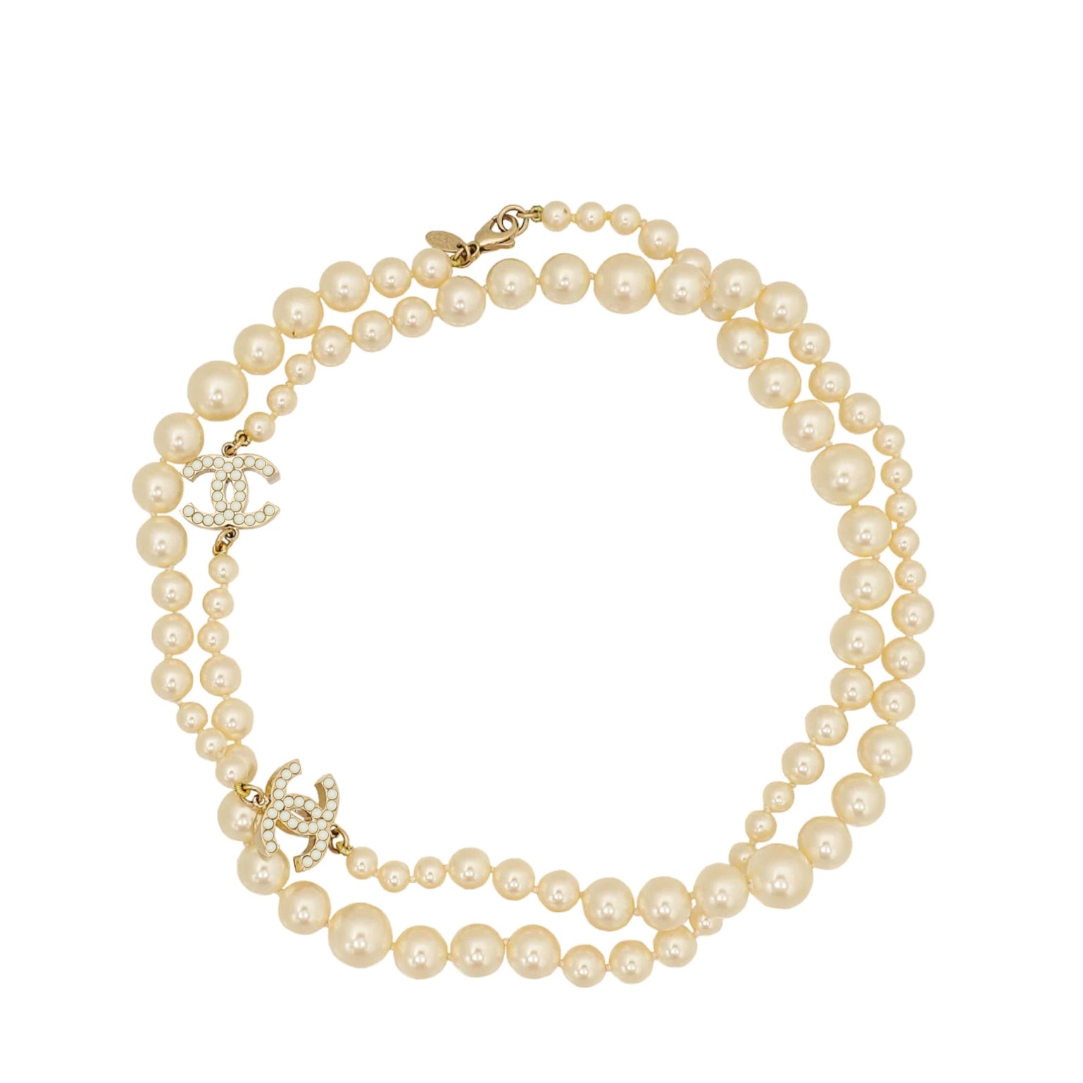 Chanel Ivory CC Pearl Necklace