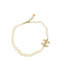 Chanel White CC Pearl 100th Anniversary Necklace