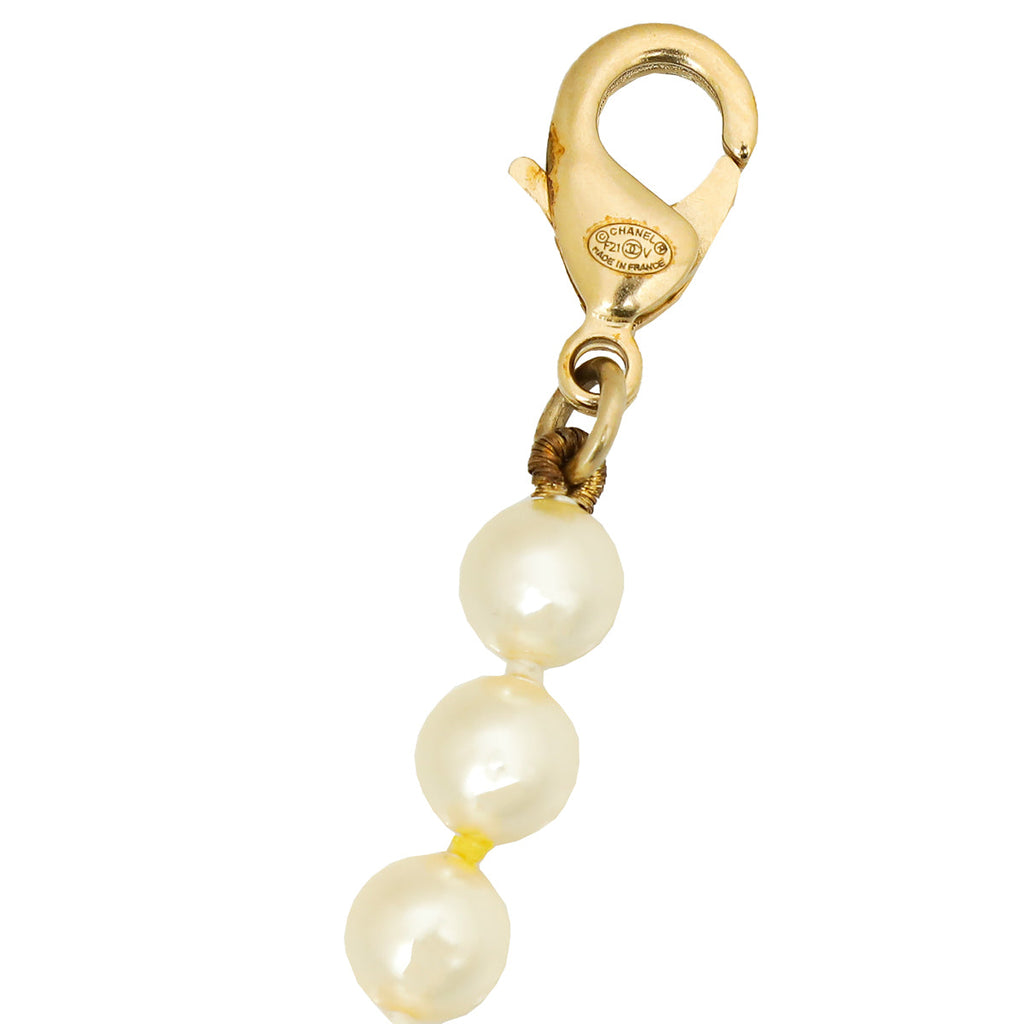 Chanel White CC Pearl 100th Anniversary Necklace