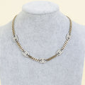 Chanel CC Choker Crystal Two Tone Necklace