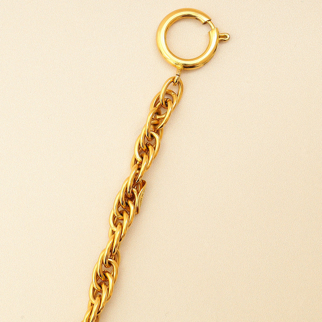Chanel Gold Vintage Logo Coin Chain Necklace