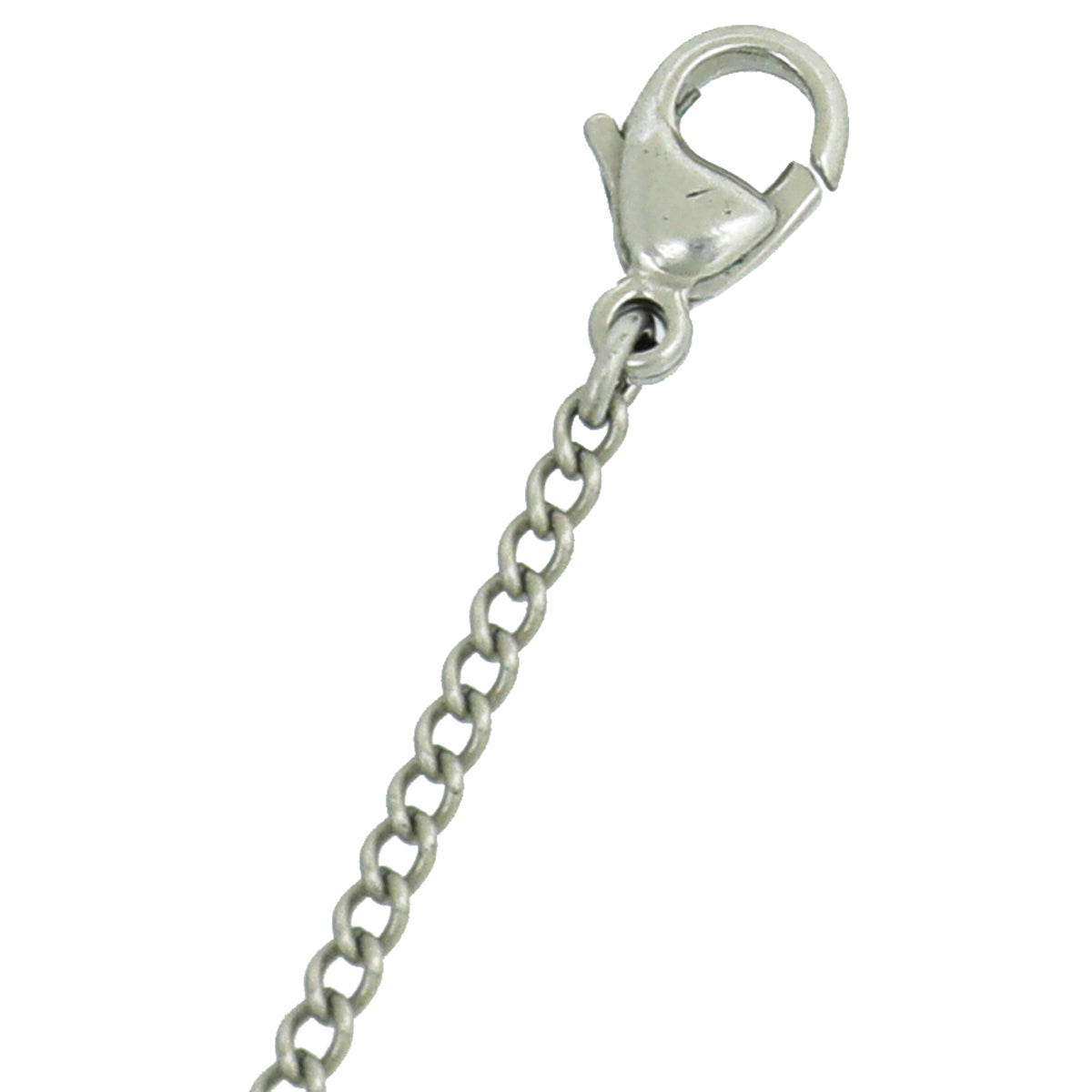 Chanel Silver CC Crystal And Heart Chain Necklace