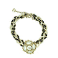Chanel Bicolor CC Pearl Chain Choker Necklac