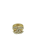 Chanel Ivory CC Faux Pearl Ring 6/52