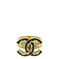 Chanel Black CC Baroque Ring 50