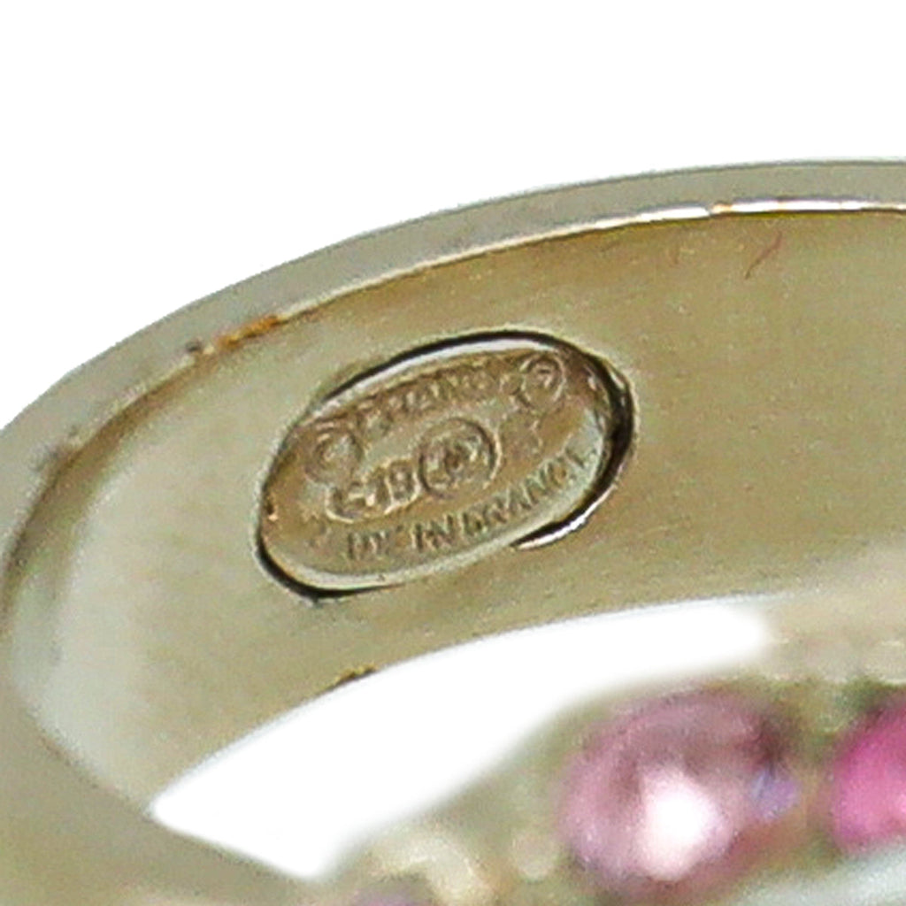 Chanel Pink CC Crystal Ring 10