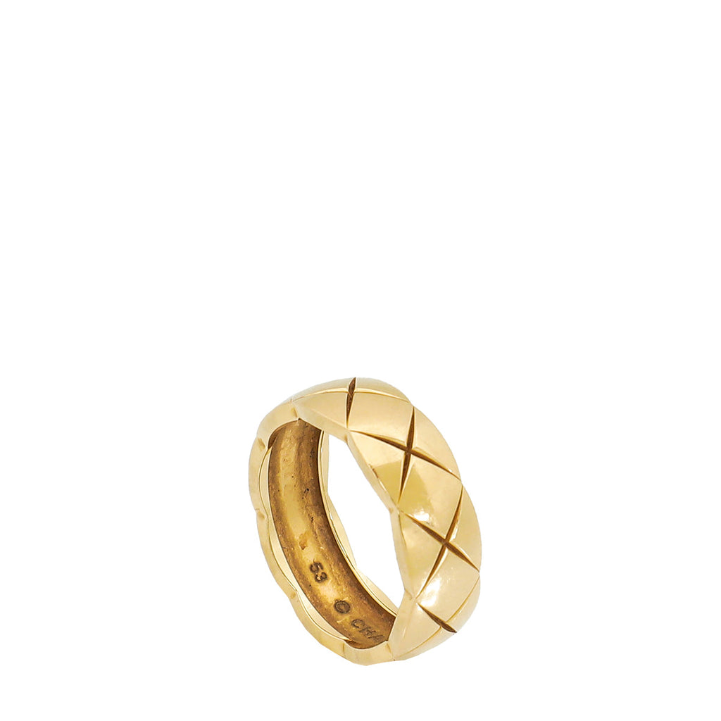 Chanel 18K Yellow Gold Coco Crush Ring 53