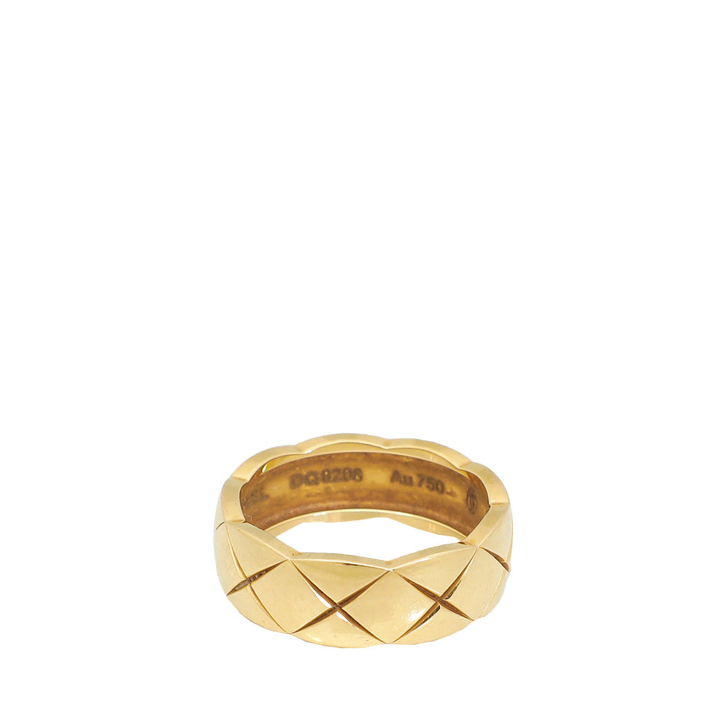 Chanel 18K Yellow Gold Coco Crush Ring 53