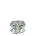 Chanel Blue CC Crystal Ring 53
