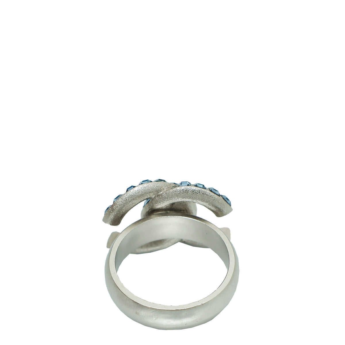 Chanel Blue CC Crystal Ring 53