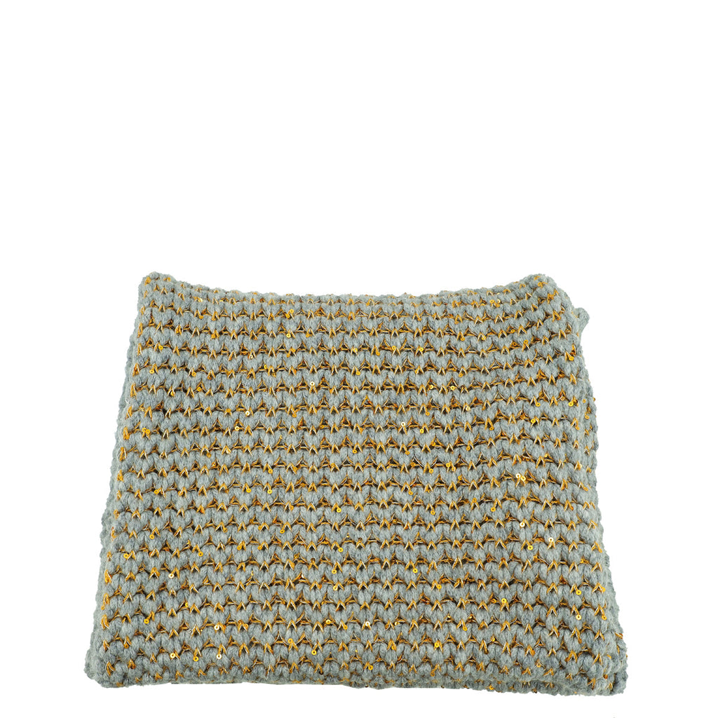 Chanel Bicolor CC Cashmere Silk Sequins Scarf