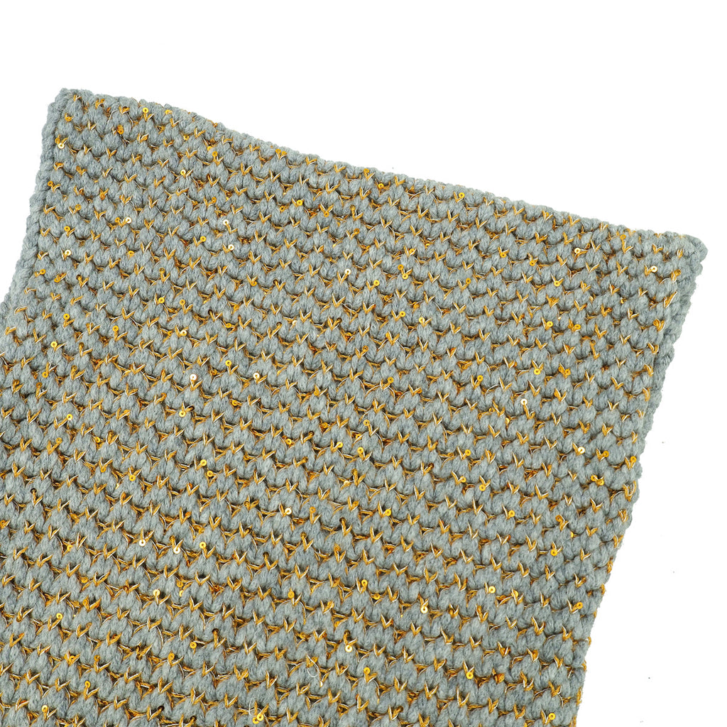 Chanel Bicolor CC Cashmere Silk Sequins Scarf
