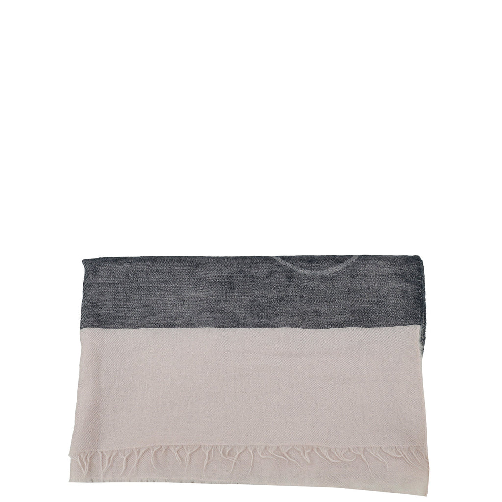 Chanel Bicolor CC Logo Cashmere Scarf