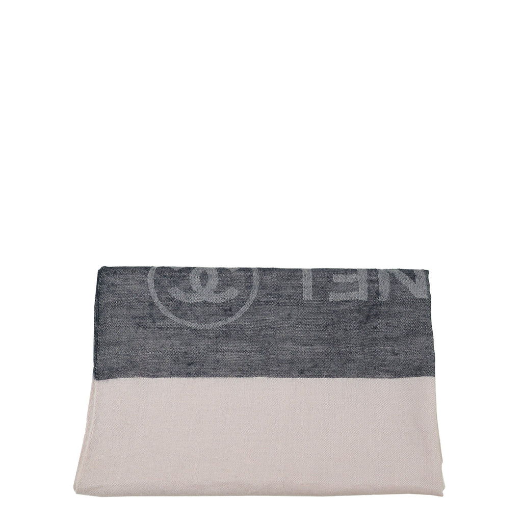 Chanel Bicolor CC Logo Cashmere Scarf