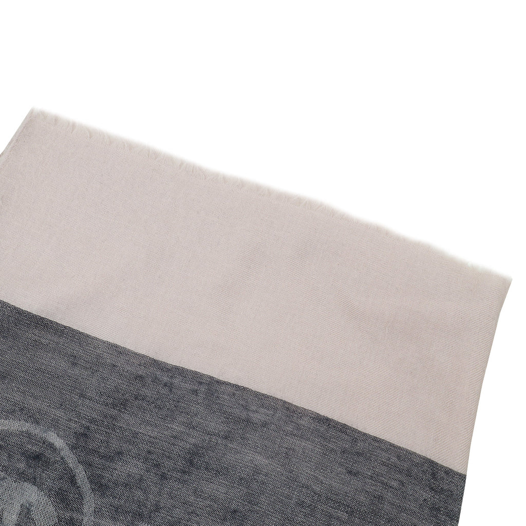 Chanel Bicolor CC Logo Cashmere Scarf