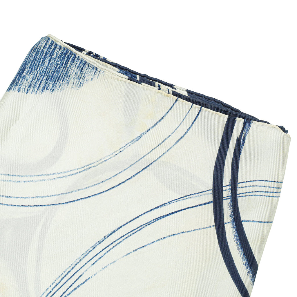 Chanel Tricolor CC Print Logo Silk Scarf