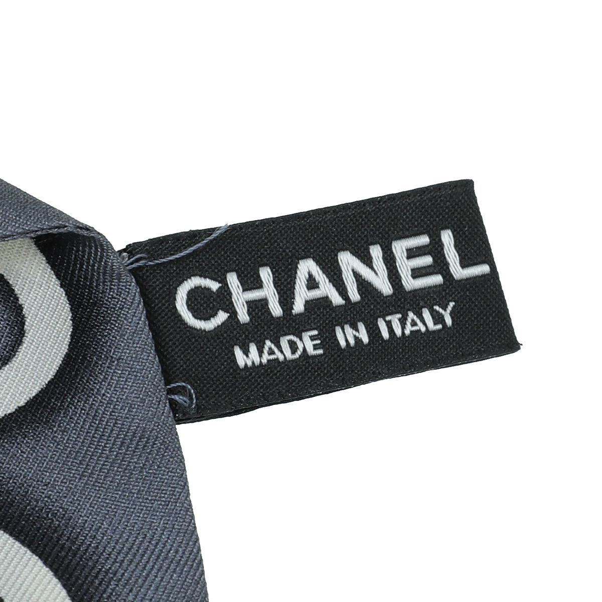 Chanel Gray Coco Paris Twill Scarf