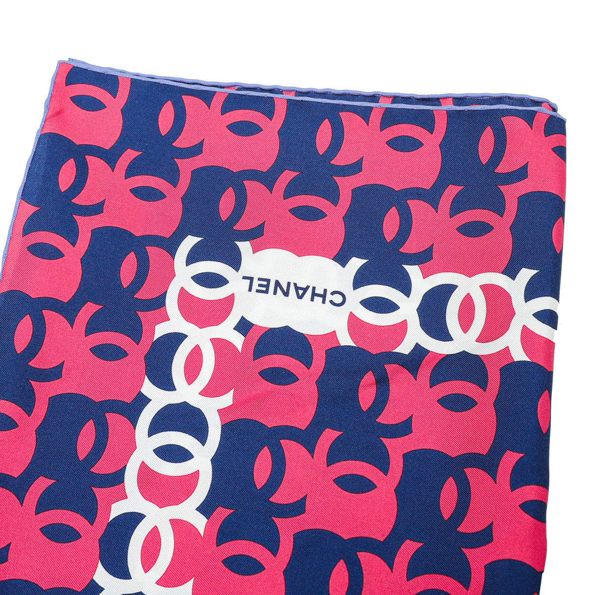 Chanel Tricolor CC Logo Print Square Scarf