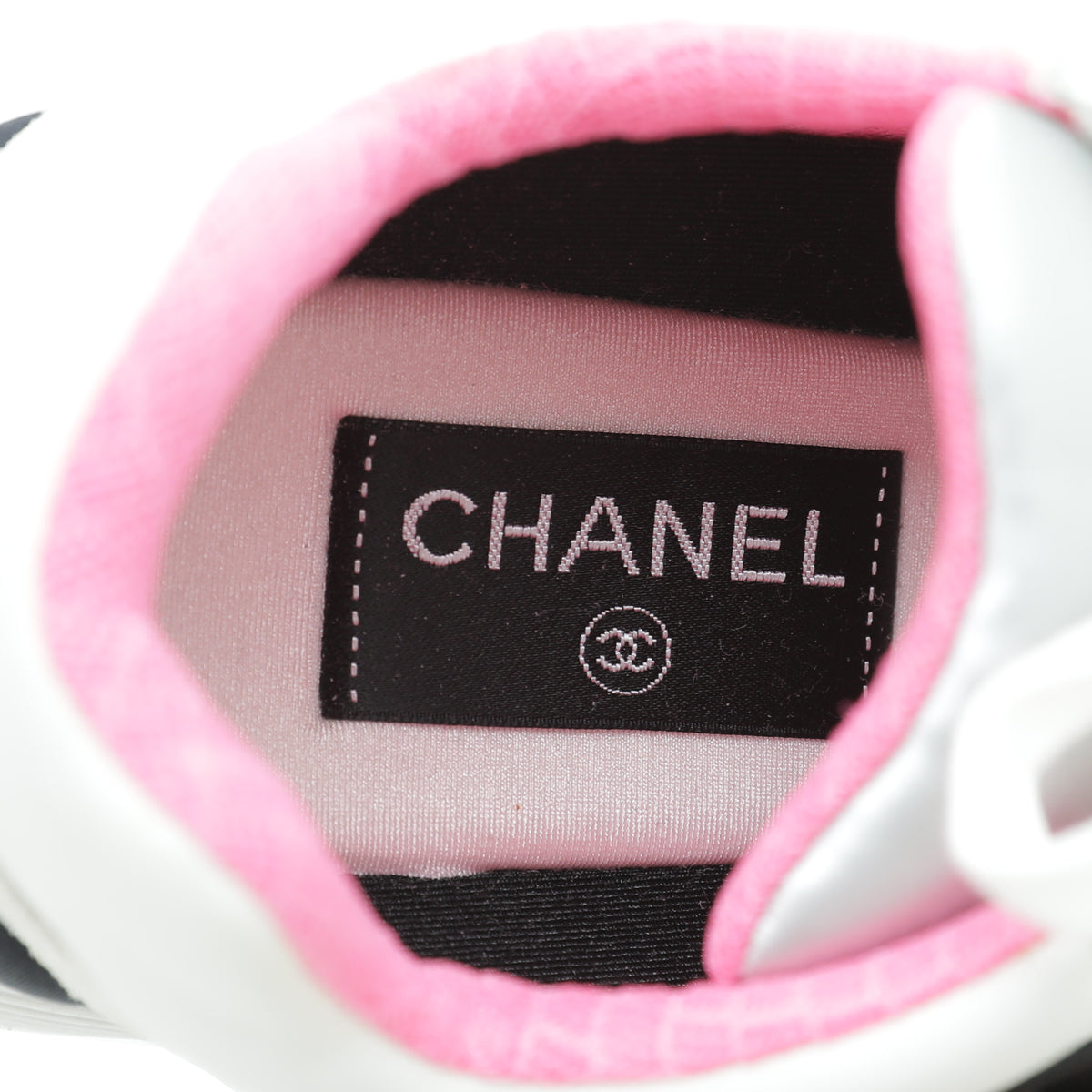 Chanel White CC Lace Up Sneakers Sneaker 38.5