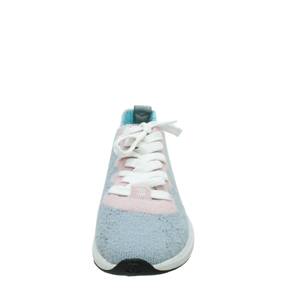 Chanel Multicolor CC Mixed Fabrics Knit Sneakers 36.5