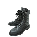 Chanel Black CC Cap Toe Quilted Ankle Boot 36.5