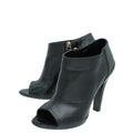 Chanel Black CC Peep Toe Ankle Boot 36