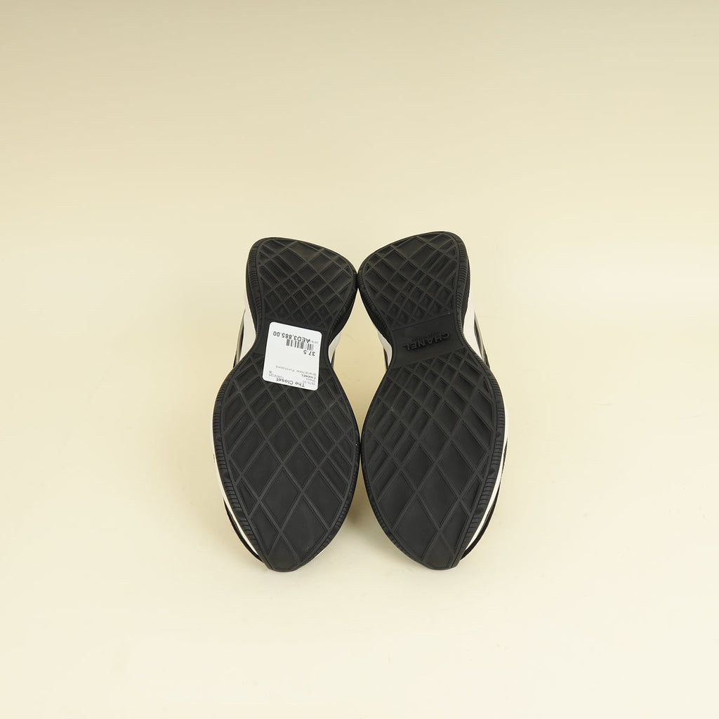 Chanel Bicolor CC Trainer Sneaker 37.5