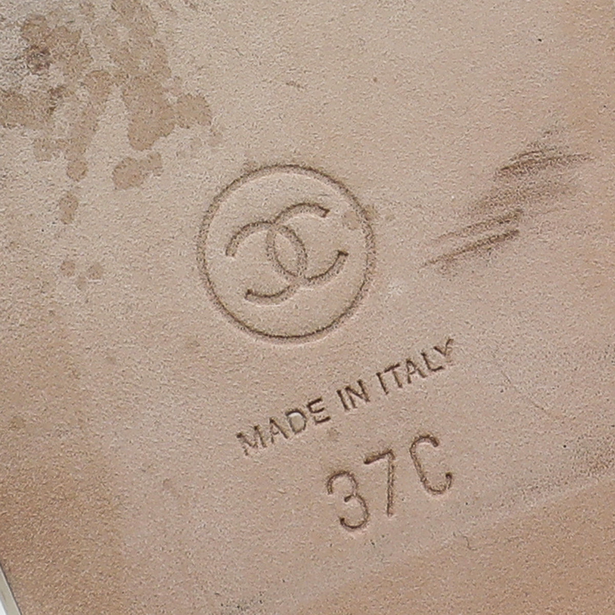 Chanel White Chanel Logo Mules Sandals 37
