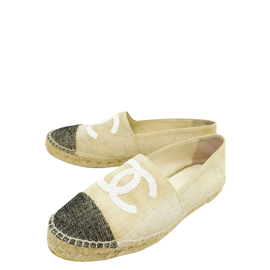Chanel Bicolor CC Cap Espadrille 40