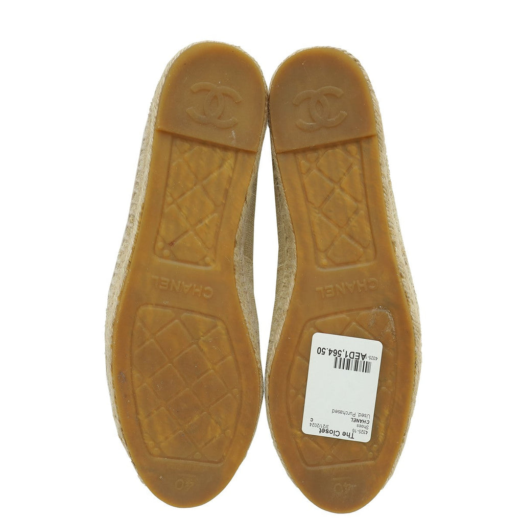 Chanel Bicolor CC Cap Espadrille 40