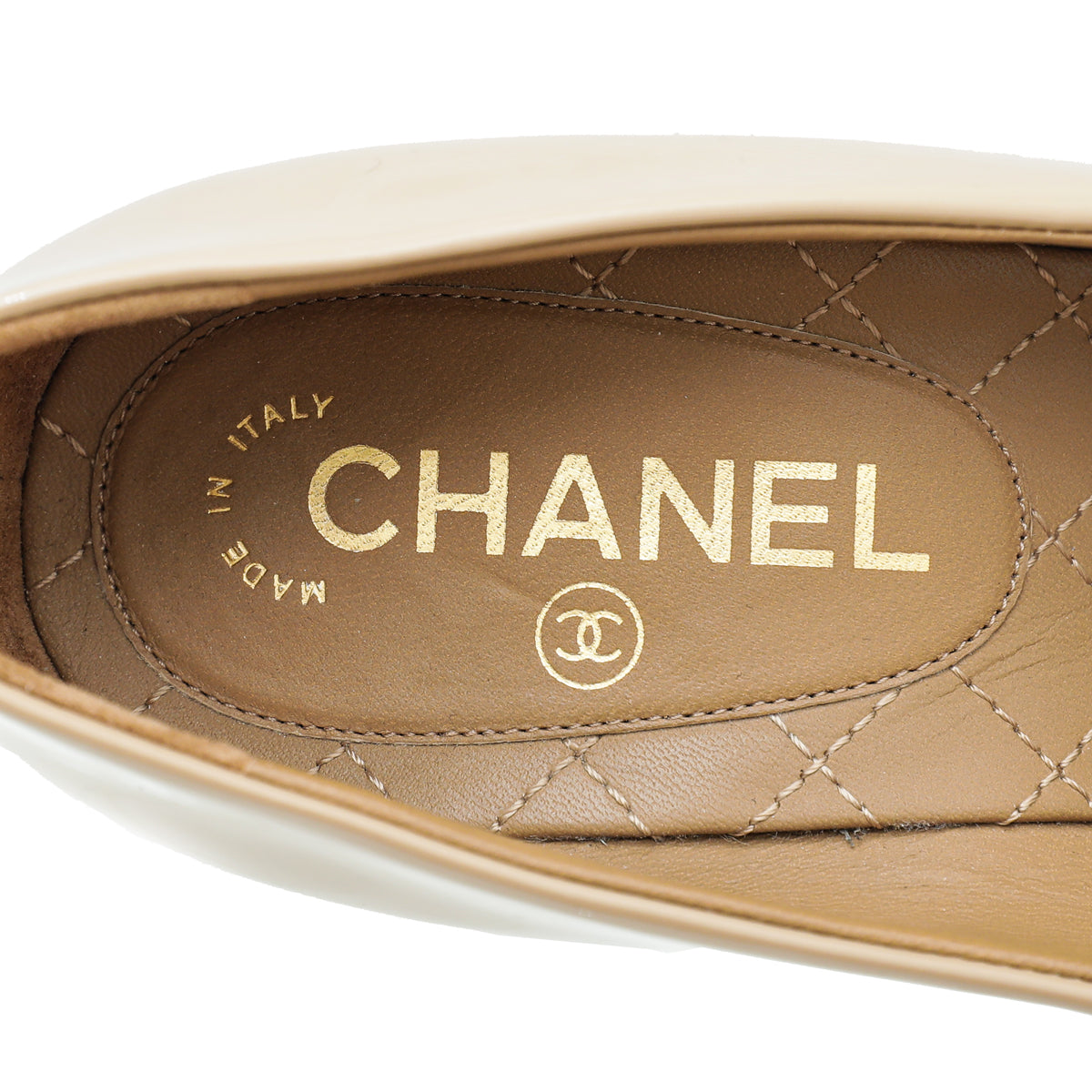 Chanel Nude CC Cap Toe Chain Pump 37.5