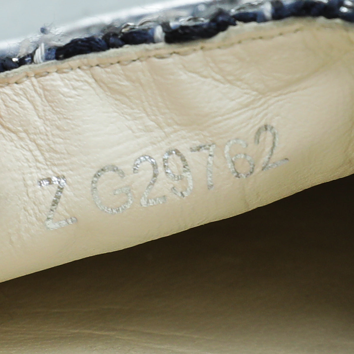 Chanel Silver Blue CC Cap Toe Tweed Espadrille 40