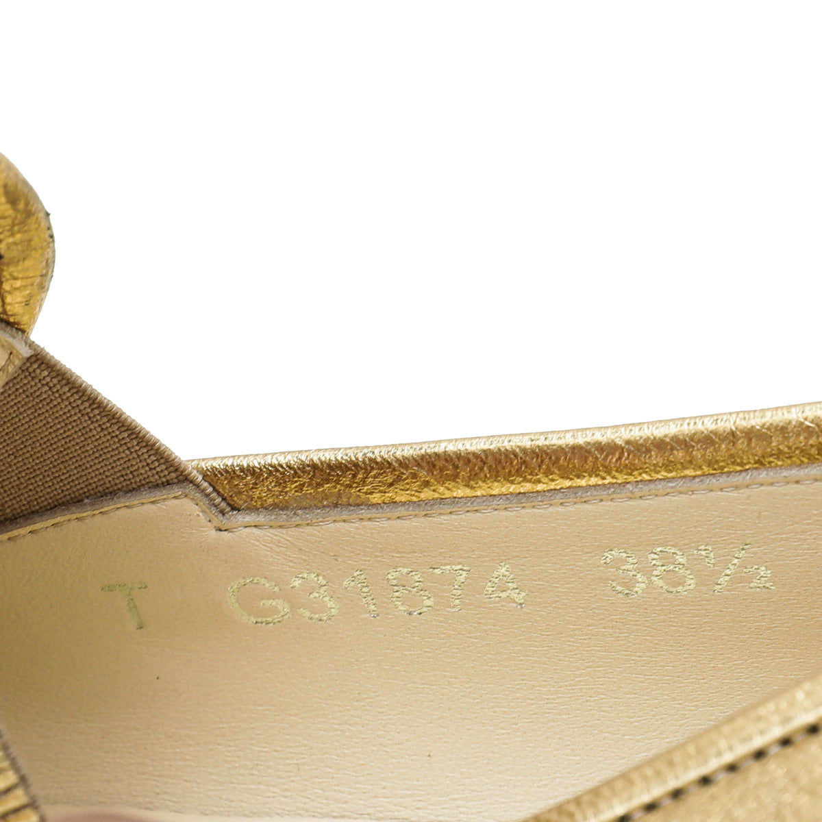Chanel Gold CC Metallic Flat Espadrille 38.5