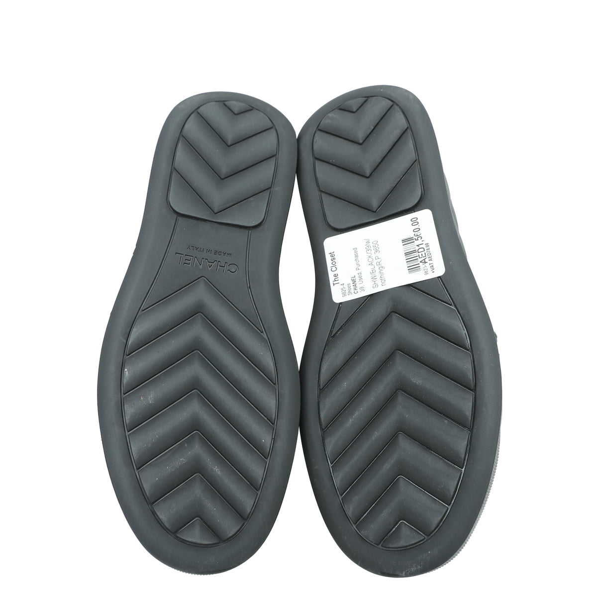 Chanel Black CC Cap Toe Sneaker 39