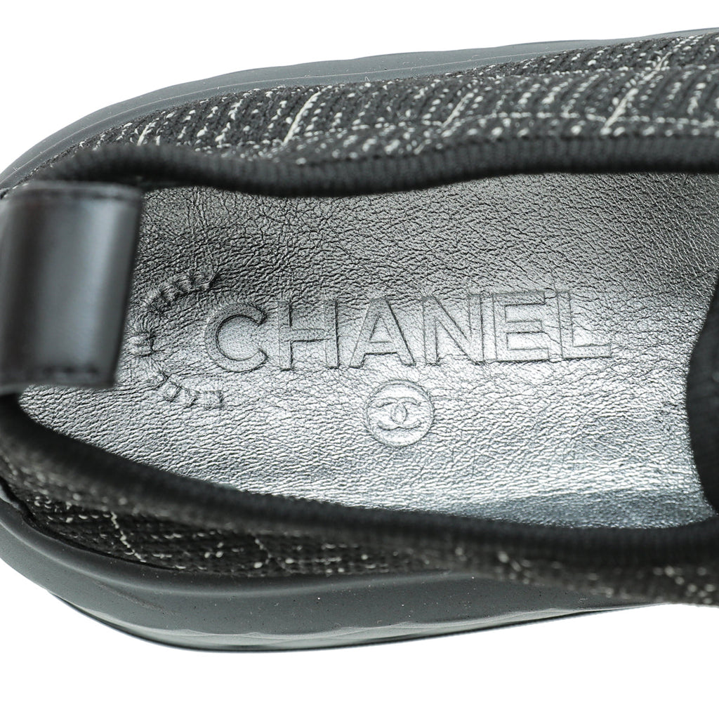 Chanel Black CC Cap Toe Sneaker 39