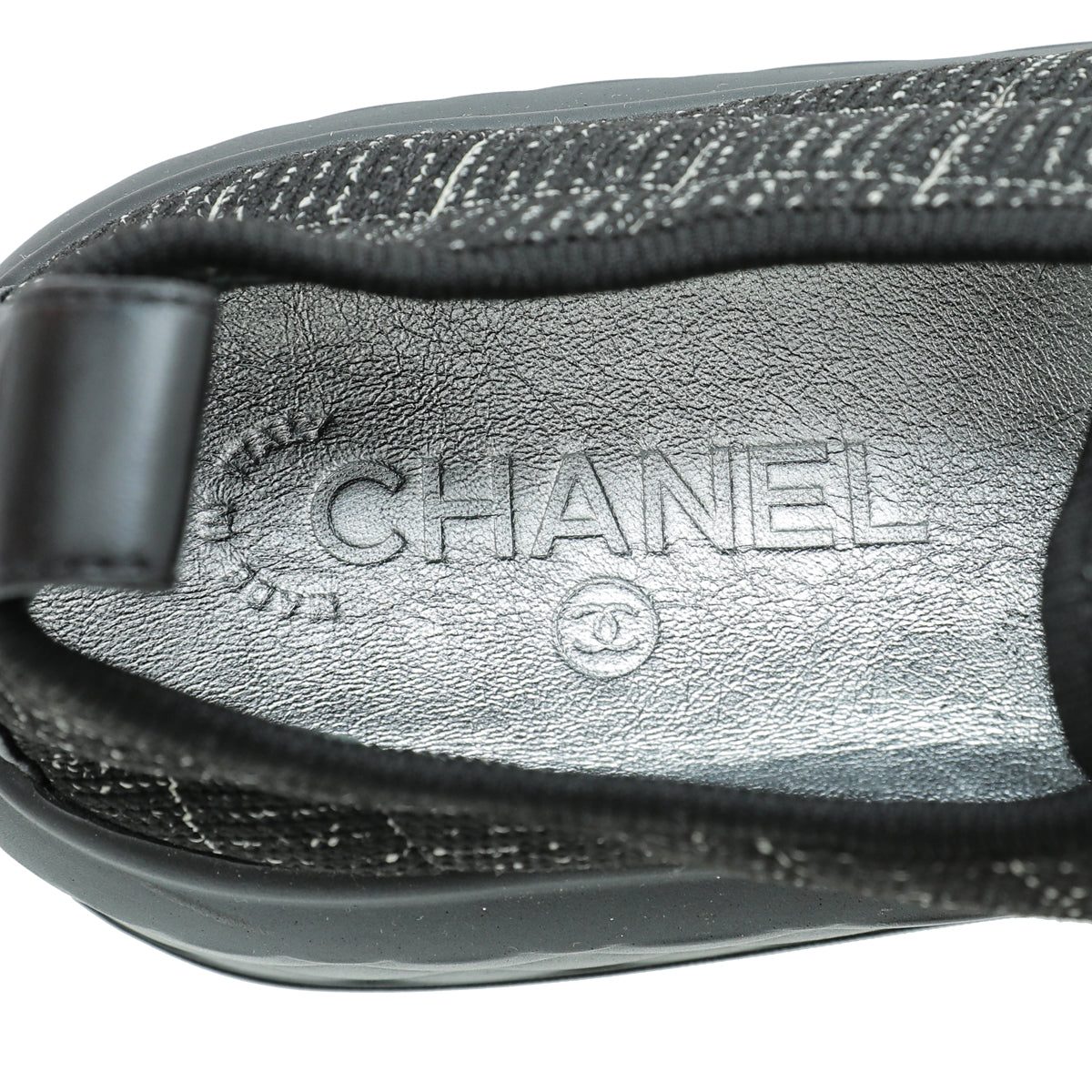 Chanel Black CC Cap Toe Sneaker 39