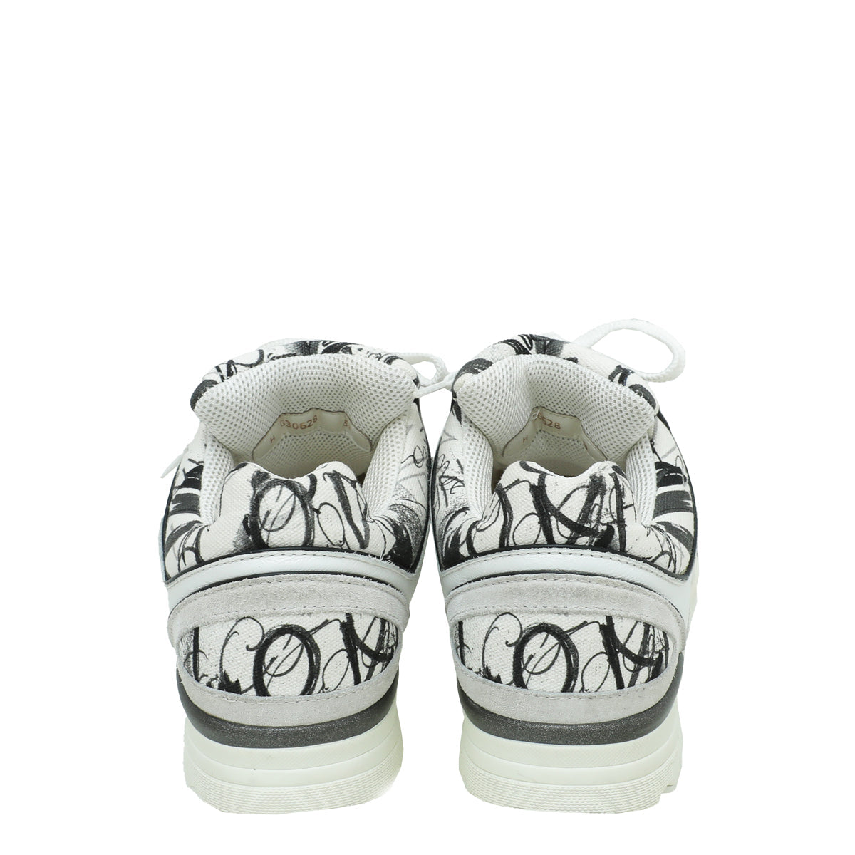 Chanel Tricolor CC Graffiti Suede Sneakers 38