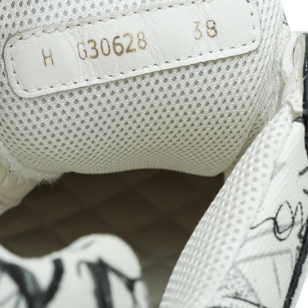 Chanel Tricolor CC Graffiti Suede Sneakers 38