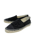 Chanel Black CC Linen Espadrille 39