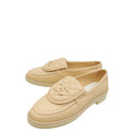 Chanel Beige CC Pocket Quilted Moccasin Loafer 38