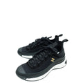 Chanel Black CC Lace Up Sneakers 36.5