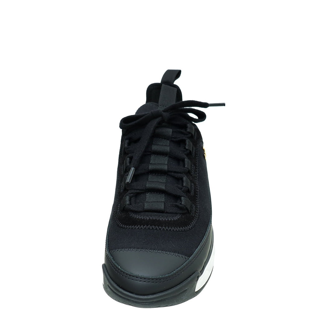 Chanel Black CC Lace Up Sneakers 36.5