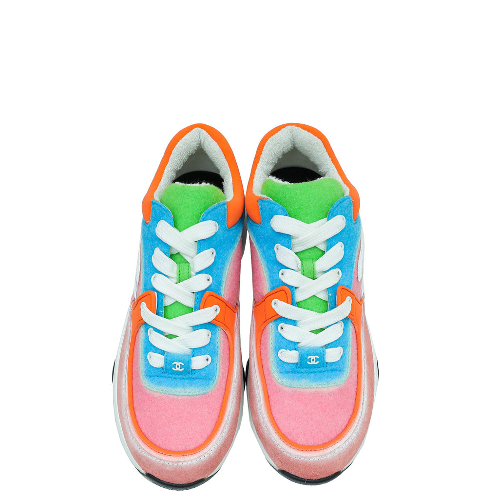 Chanel Multicolor CC Trainer Sneaker 37.5