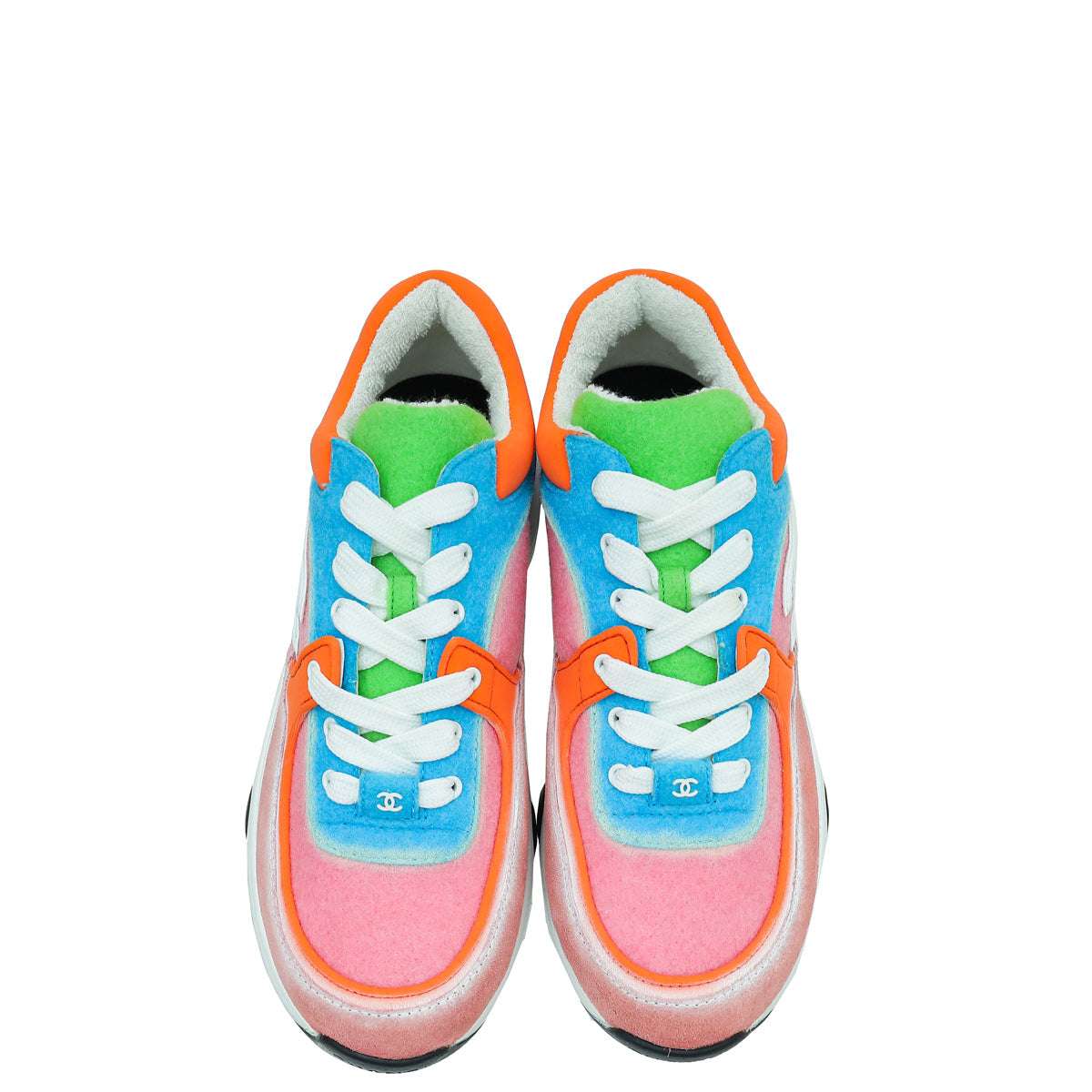 Chanel Multicolor CC Trainer Sneaker 37.5