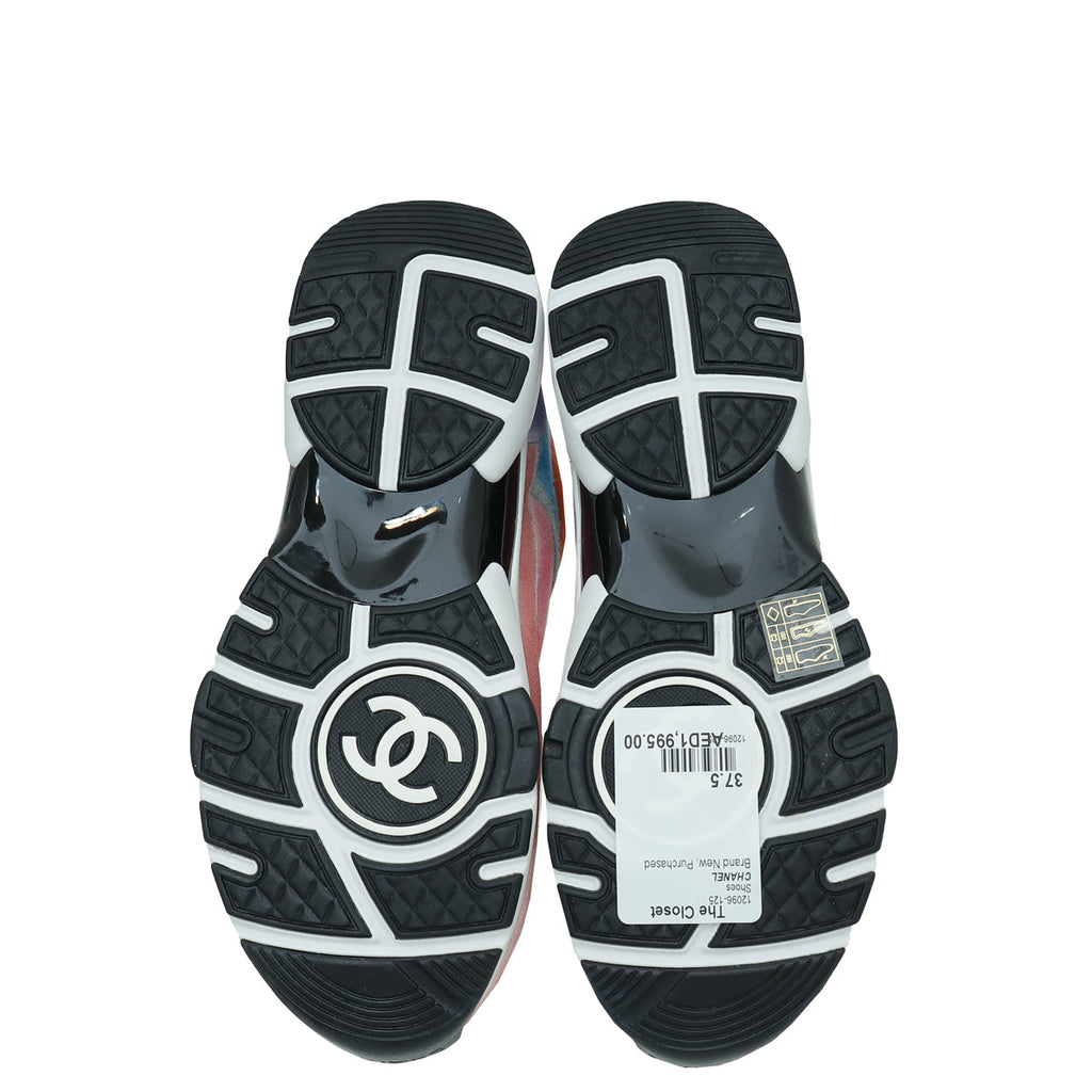 Chanel Multicolor CC Trainer Sneaker 37.5