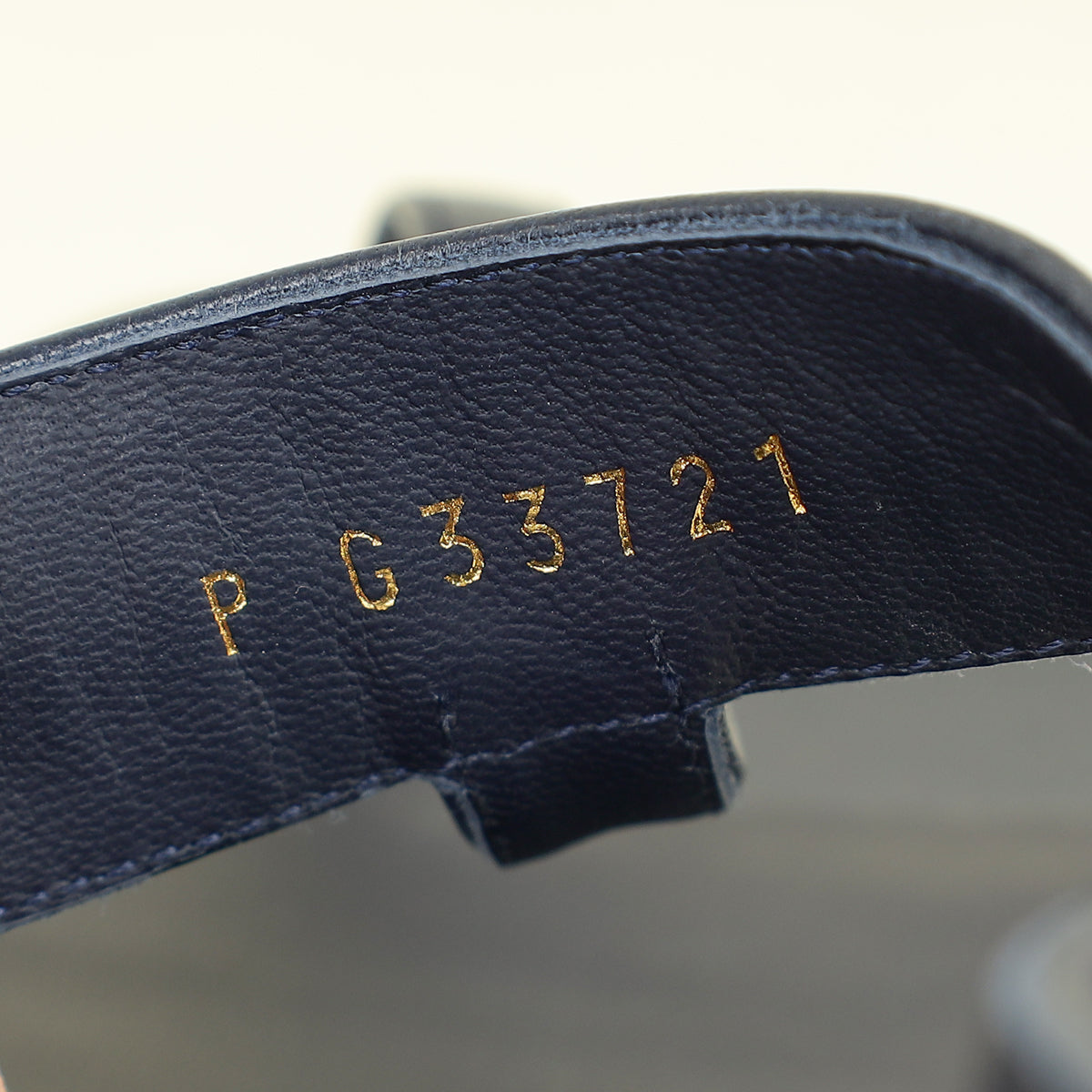 Chanel Navy Blue CC Charm Chain Thong Sandal 37.5