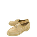 Chanel Beige CC Suede Moccasins Loafer 37